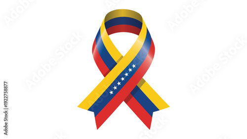 Venezuela national identity concept featuring flag colors, cultural heritage, geographic landscape, and South American symbolism isolated on white background