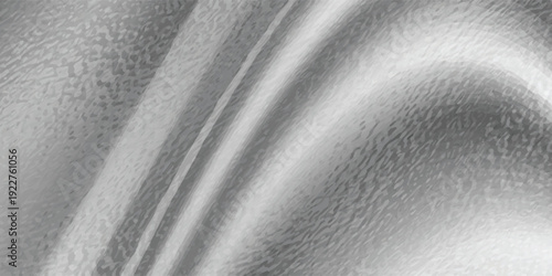 Silver foil background with a metallic mirror texture. Chrome gradient surface with a slight sheen. Gray aluminum sheet with reflections. Abstract cool background of platinum and titanium.