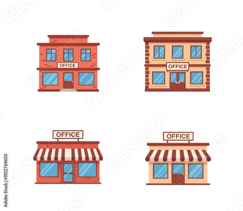 Police car icon collection in cartoon style. Set of police car icons in different shape and color