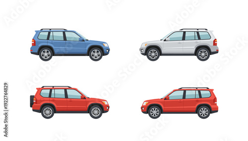 Data center building collection in cartoon style. Set of data building icons in different shape and color