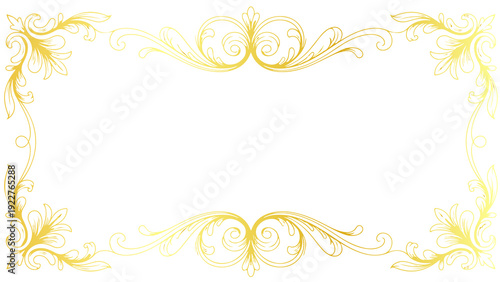 Decorative gold frame with classic ornamentation