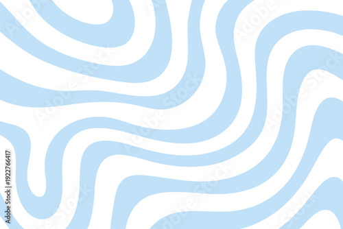 Pastel Wavy Background in Vintage 70s Style - Abstract Liquid Wave Pattern - Modern Retro Vector Art Illustration