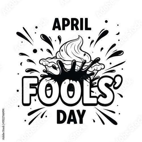 April Fools' Day Pie in the Face Slap Gag Illustration