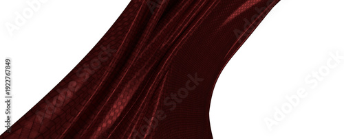Close-up of flowing red sil...