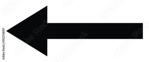 Black cursor, horizontal element, icon. Black horizontal bold single arrow. Straight long bold directional vector arrow icon. 