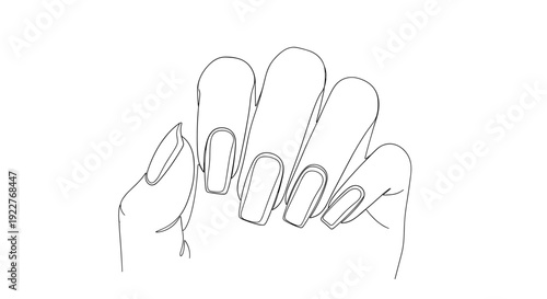 Hand with Fingers and Nails.