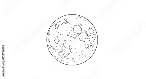 Simple Line Drawing of Earth 1.