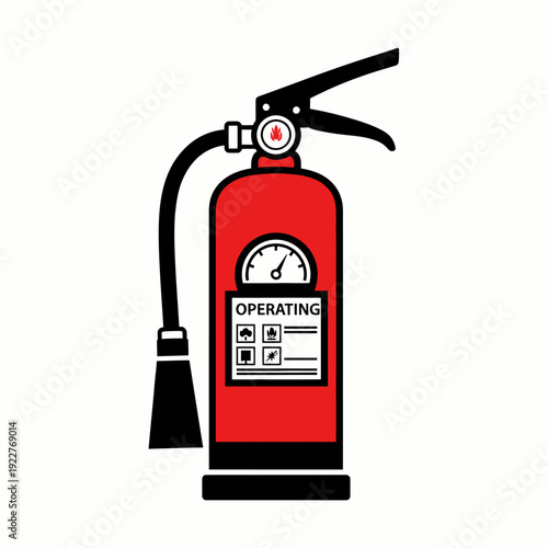 A fire extinguisher ready to respond in case of an emergency
