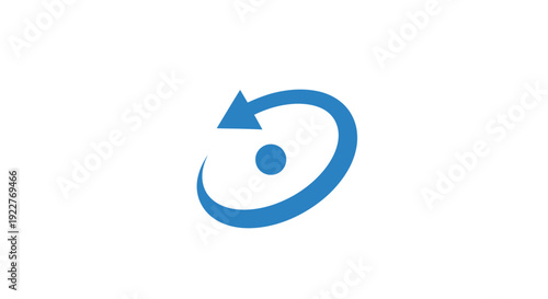 Blue Circular Arrow Icon Design.