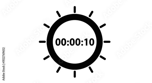 Simple Clock Icon with Timer.