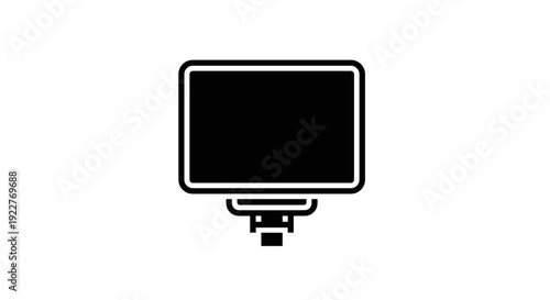 Simple Computer Monitor Icon Illustration.