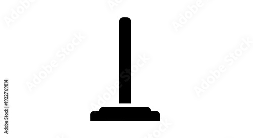 Broom head with handle up.