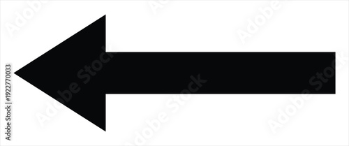 Horizontal straight long black arrow icon. Vector illustrator. Isolated long arrow icon use graphic design. Illustration on white background.  