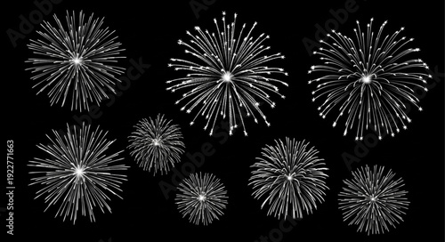 Fireworks display in the night sky, a celebration of light and color.