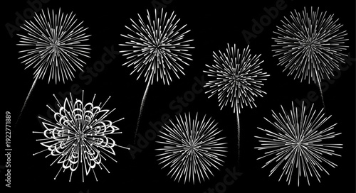 Fireworks display in the night sky, a beautiful celebration of lights and colors.