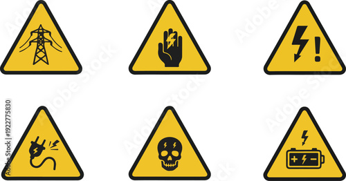 Electrical Hazards & Voltage Caution Warning Signs
