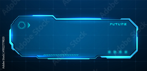 Futuristic HUD interface or text box frames vector illustration