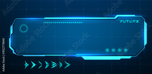 Futuristic HUD interface or text box frames vector illustration