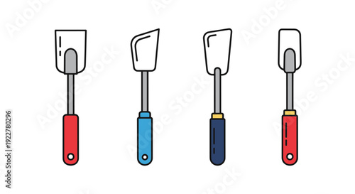 Lab Spatula Line art dynamic modern color vector