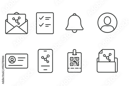 Modern flat design icons for business and technology