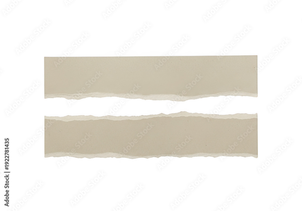 Fototapeta premium Torn paper strips isolated on transparent background