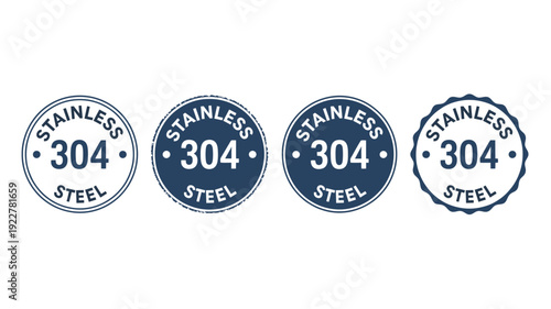 Grade 304 Stainless Steel Material Certification Badges, Heavy Duty Metal Quality Labels for Kitchenware and Construction Hardware Branding