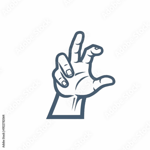 Stylized Illustration of a Reaching Hand with Fingers Curled.