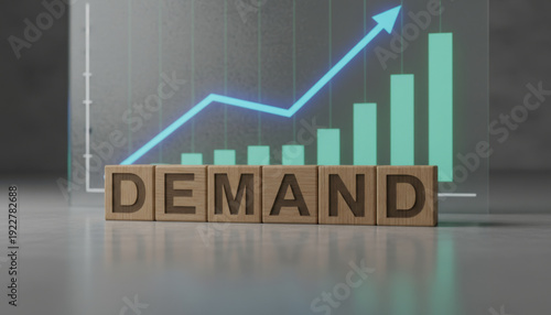 Wallpaper Mural Demand Growth Concept with Wooden Blocks in Front of Graph Torontodigital.ca