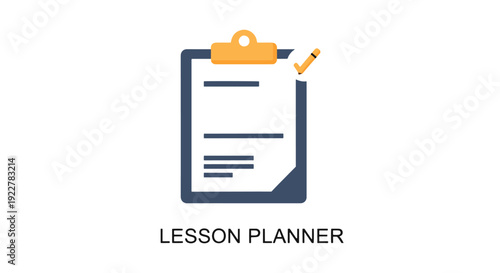 Lesson Planner Line abstract smooth color vector