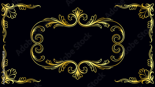 Vintage gold frame with delicate ornamentation