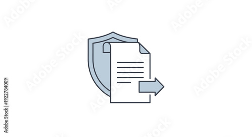 Document Security Protection Icon Design.