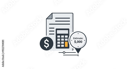 Financial budget calculator and money concept.
