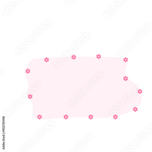 pink cute blob with flower