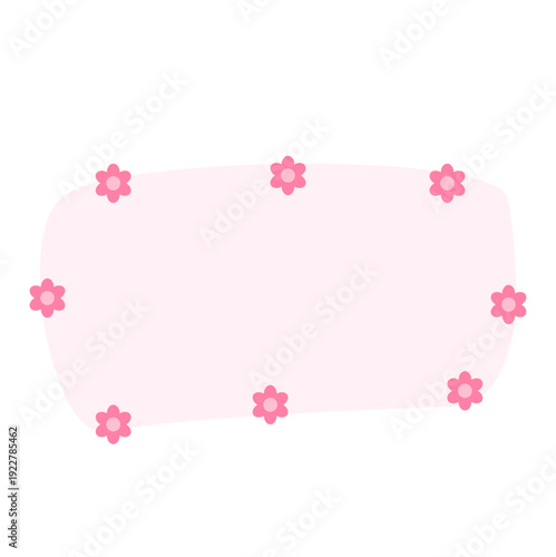 pink cute blob with flower