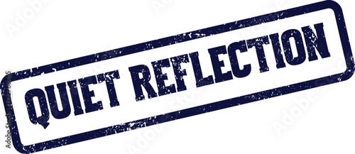 Promotional emblem for fostering calm introspective thought and mindful consideration