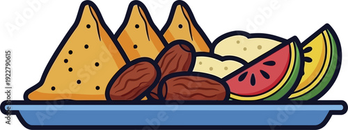 Traditional Snack Plate With Dates And Pastries Arrangement