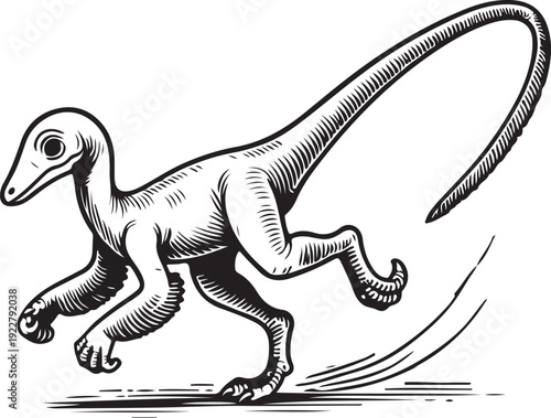 A cute and funny green dinosaur vector illustration featuring a happy cartoon dragon design in a wild fantasy sketch style