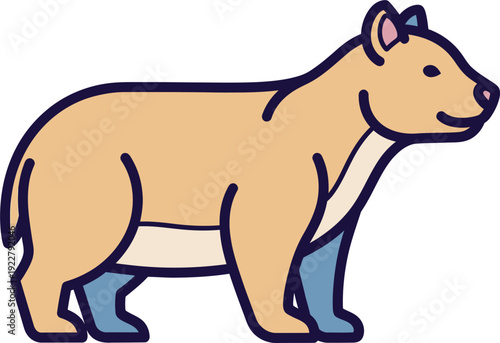 Side View Of Small Bear Animal