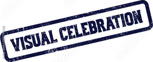 Visual Celebration distressed rubber stamp for acknowledging achievements and festive events