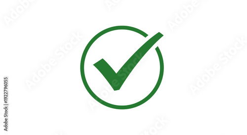 Green Checkmark in Circle Icon.