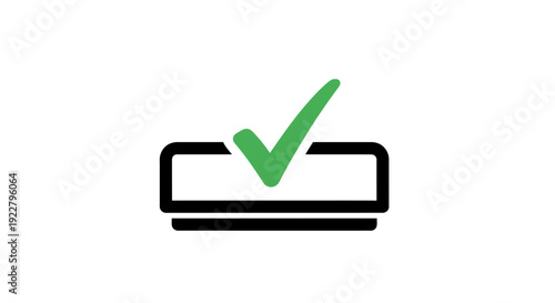 Green checkmark on a checkbox.