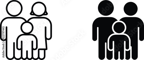 Family standing together in unity and support