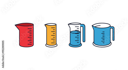 Measuring Cylinder simple creative color illustration