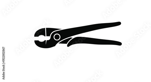 A black silhouette illustration of a pair of adjustable pliers