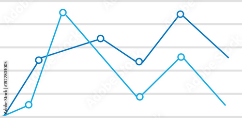 Blue Financial Line Graph Analysis