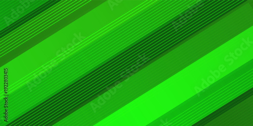 Abstract green sporty background template vector with shiny lines and lights. Green background with strong pattern design.Eps10 vector