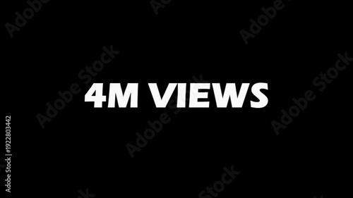 4m views on youtube text animation