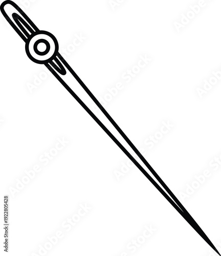 Vintage brooch pin with circular decorative element