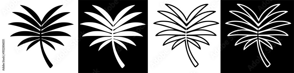 Fototapeta premium Palm Trees in a Modern Tropical Environment