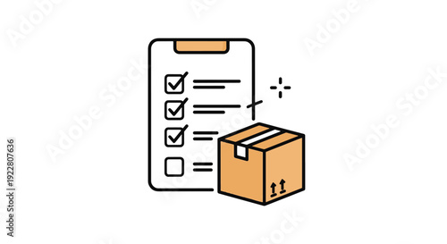 Moving Planner Line soft tone color illustration